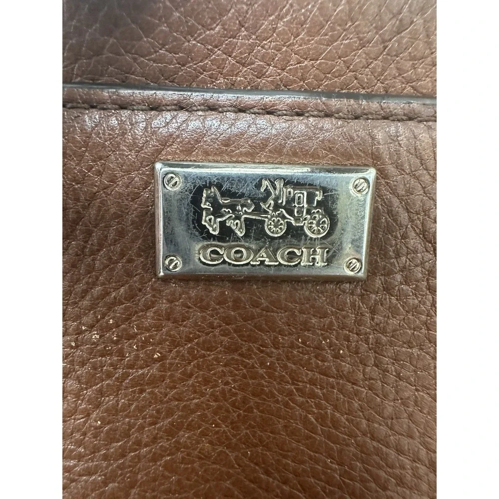 COACH MADISON BROWN LEATHER EAST WEST SWINGPACK‎ BAG